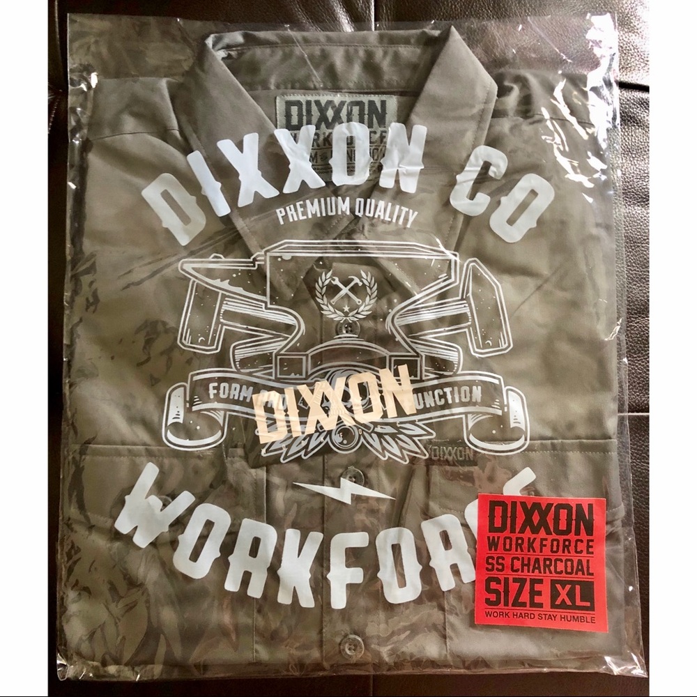 NWT Dixxon Men's Shirt- Charcoal XL